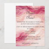 Blush & Gold Marble Wedding Invitation (Devant / Derrière)