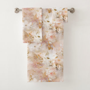Blush, Gold, Mauve, Taupe Fleurs Abstraites