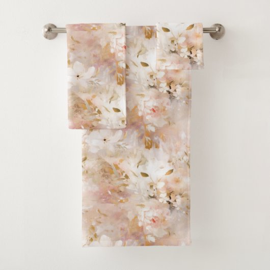 Blush, Gold, Mauve, Taupe Fleurs Abstraites (En situation)