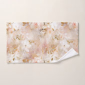 Blush, Gold, Mauve, Taupe Fleurs Abstraites (Serviette à main)