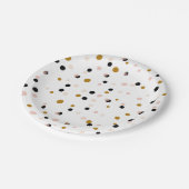 Blush & Gold Modern Confetti Patroon Papier Bord (Gekanteld)