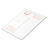 Blush & Gold Monogram Dagelijkse Planner Te Doen L Notitieblok (Schuin)