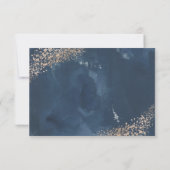 Blush, Gold & Navy Réponse de Mariage (Dos)