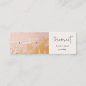Blush Gold Oil Paint Texture Oorbel Stud Houder Mini Visitekaartje (Voorkant)
