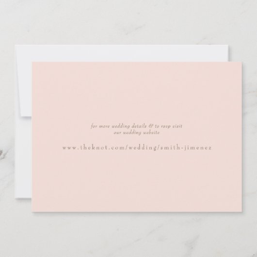 Blush & Gold oogverblindende bruiloft Bewaar onze  Kaart (Achterkant)