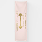Blush & Gold Personal Trainer Spandoek (Verticaal)