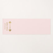 Blush & Gold Personalized Fitness Brand Yogamat (Voorkant (horizontaal))