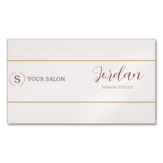 Blush Gold Salon Kapsalon Logo Magnetisch Visitekaartje