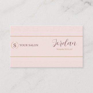 Blush Gold Salon Stylist Logo Visitekaartje