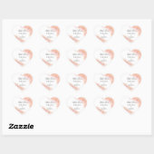 Blush Gold Sparkle Romantic Wedding Elegance Hart Sticker (Vel)