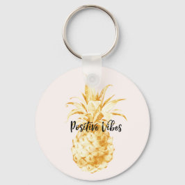 Blush Gold Tropical Pineappel Sleutelhanger