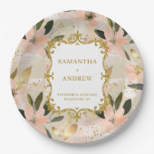  Blush Gold Trouwpapier Borden Papieren Bordje (Voorkant)