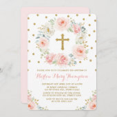 Blush Gold Waterverf Bloemdoop doop doop Kaart (Voorkant / Achterkant)