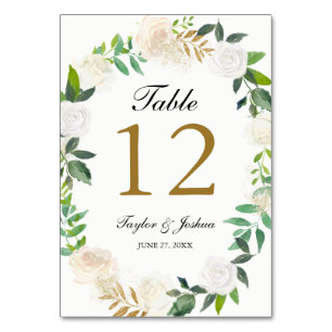 Blush Gold Waterverf krans bruiloft tafel Kaarten