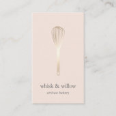 Blush & Gold Whisk | Bakkerij | Chef | Zitplaats Visitekaartje (Voorkant)