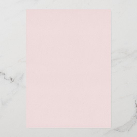 Blush & Goud Moderne Bruiloft Gouden Folie Uitnodiging (Achterkant)