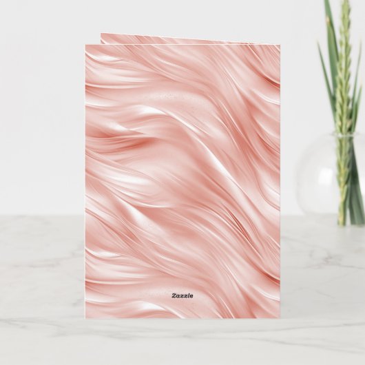 Blush Gouden Glitter Wimpers Verjaardag Kaart (Achterkant)