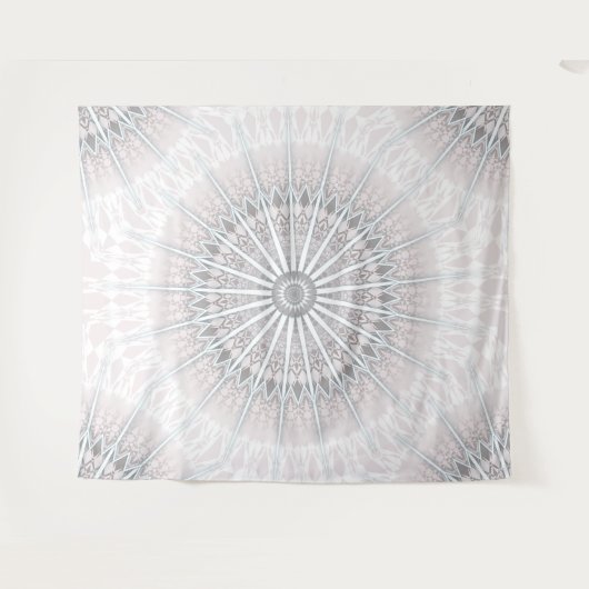 Blush Gray Mandala Wandkleed (Voorkant (horizontaal))