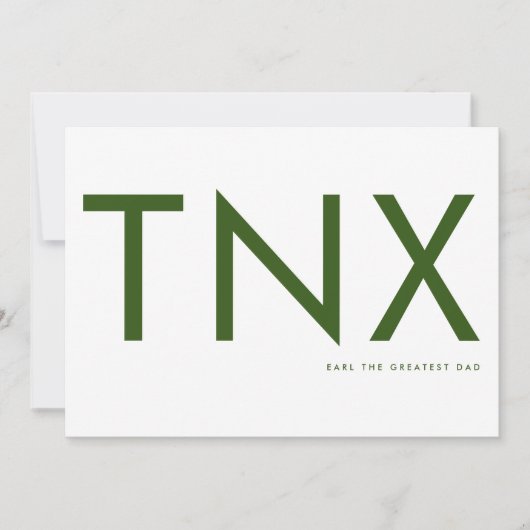 Blush Green Ultra Modern Bold Big Bedankt pa (Voorkant)