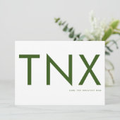 Blush Green Ultra Modern Bold Big Bedankt pa (Staand voorkant)