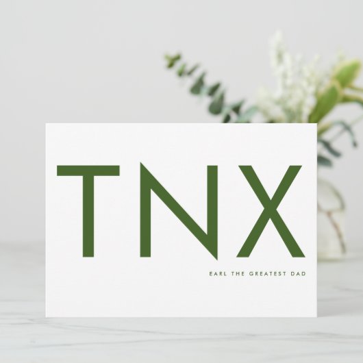 Blush Green Ultra Modern Bold Big Bedankt pa (Staand voorkant)