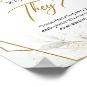 Blush greenery and gold lijst Waar waren ze? Poster (Hoek)