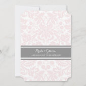 Blush Grey Damask Engagement Party Uitnodigingen (Achterkant)