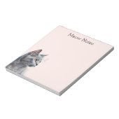 Blush Grey Kitty Kat Notitieblok (Gedraaid)