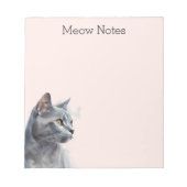 Blush Grey Kitty Kat Notitieblok (Voorkant)