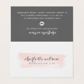 Blush & Grey Lip Product Distributeur Tips & Trick Visitekaartjes (Buitenkant ongevouwen)