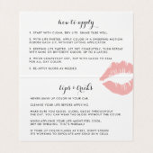 Blush & Grey Lip Product Distributeur Tips & Trick Visitekaartjes (Binnenkant ongevouwen)