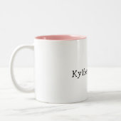 Blush Grey Oranje Butterfly Tweekleurige Koffiemok (Links)