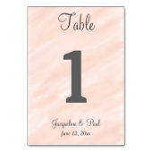 Blush Grey Waterverf Trouwtafel No. Kaarten (Achterkant)