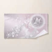 Blush Grey White Floral Fantasy Handdoek (Handdoek)