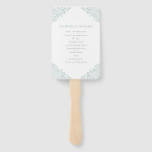 Blush hand getrokken blad monogram kunst bruiloft  handwaaier (Achterkant)