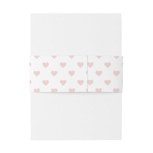 Blush heart-patroon uitnodigingen wikkel (Achterkant Voorbeeld)