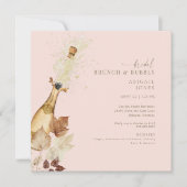 Blush herfst bruids brunch & bubble champagne kaart (Voorkant)