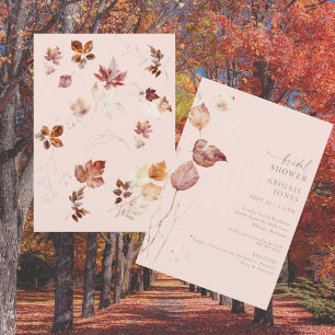 Blush herfst bruids douche uitnodiging