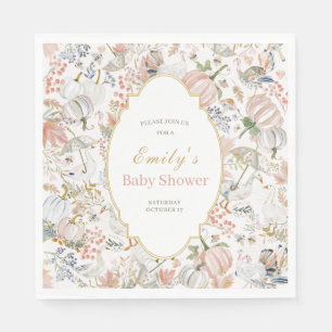 Blush Herfst Gans Baby Shower Servet