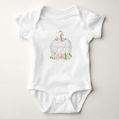 Blush herfst kleine pompoen baby romper (Voorkant)