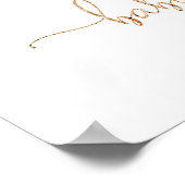 Blush herfst pompoen baby shower welkom poster (Hoek)