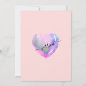 Blush Holografische Folie Hartballon Quinceañera Kaart (Achterkant)
