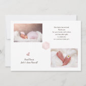 Blush Honeypeb, Faire-part de naissance+Merci (Dos)