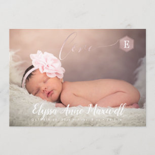 Blush Honeypeb, Faire-part de naissance+Merci