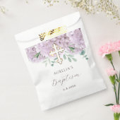 Blush hortensia doop bedankzakje (Gezegeld)