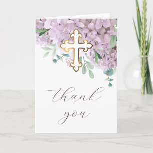 Blush Hortensia Heilige Kruis Religieuze Dank Je Kaart