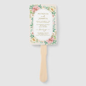 Blush Hortensia Wedding Program Hand Fan Handwaaier (Voorkant)