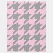Blush Houndstooth Fleece Deken (Voorkant)