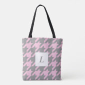 Blush Houndstooth Sac fourre-tout monographique (Dos)