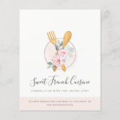 Blush-houten vorkfork bakkerijklasse flyer (Achterkant)